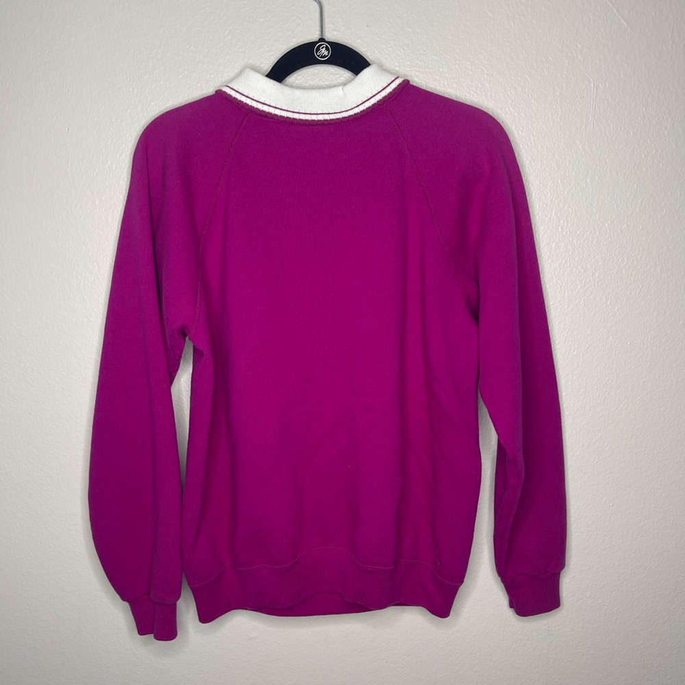 Vintage Morning Sun Purple Floral Sweater Large - Picture 5 of 5